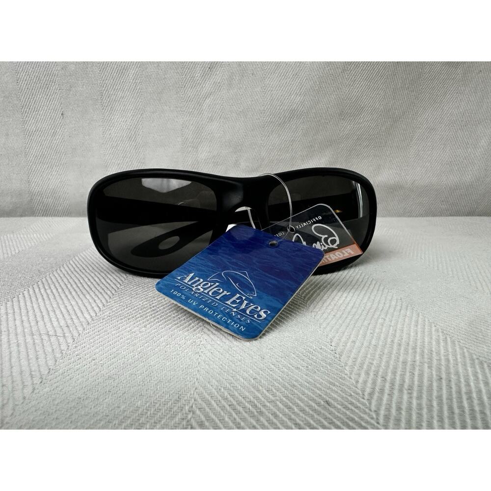 Angler Eyes Polarized Sunglasses Black Frame Lightweight Gray Lenses